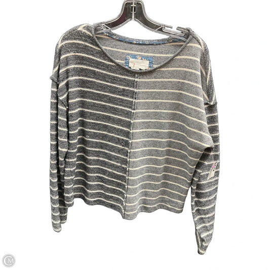 Top Long Sleeve By Anthropologie In Striped Pattern, Size: M