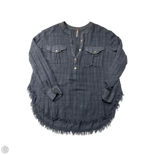 Top Long Sleeve By Free People In Blue, Size: M
