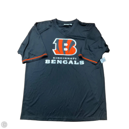 Top Short Sleeve By Fanatics In Black & Orange, Size: 2x