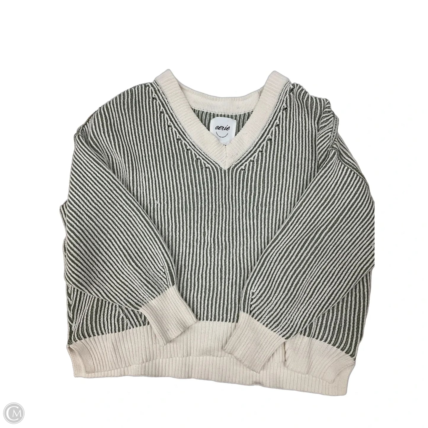 Sweater By Aerie In Striped Pattern, Size: L