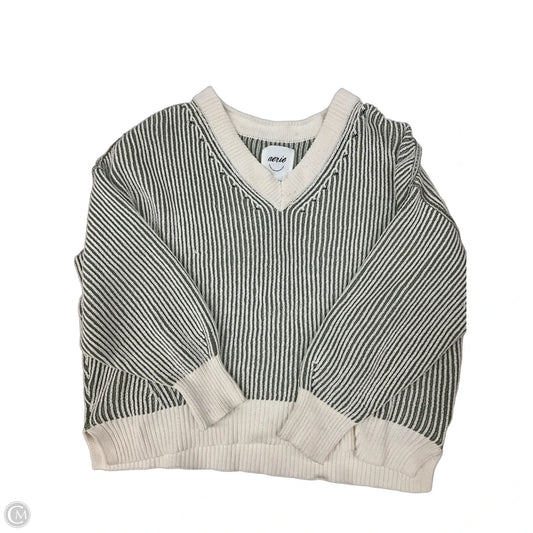 Sweater By Aerie In Striped Pattern, Size: L