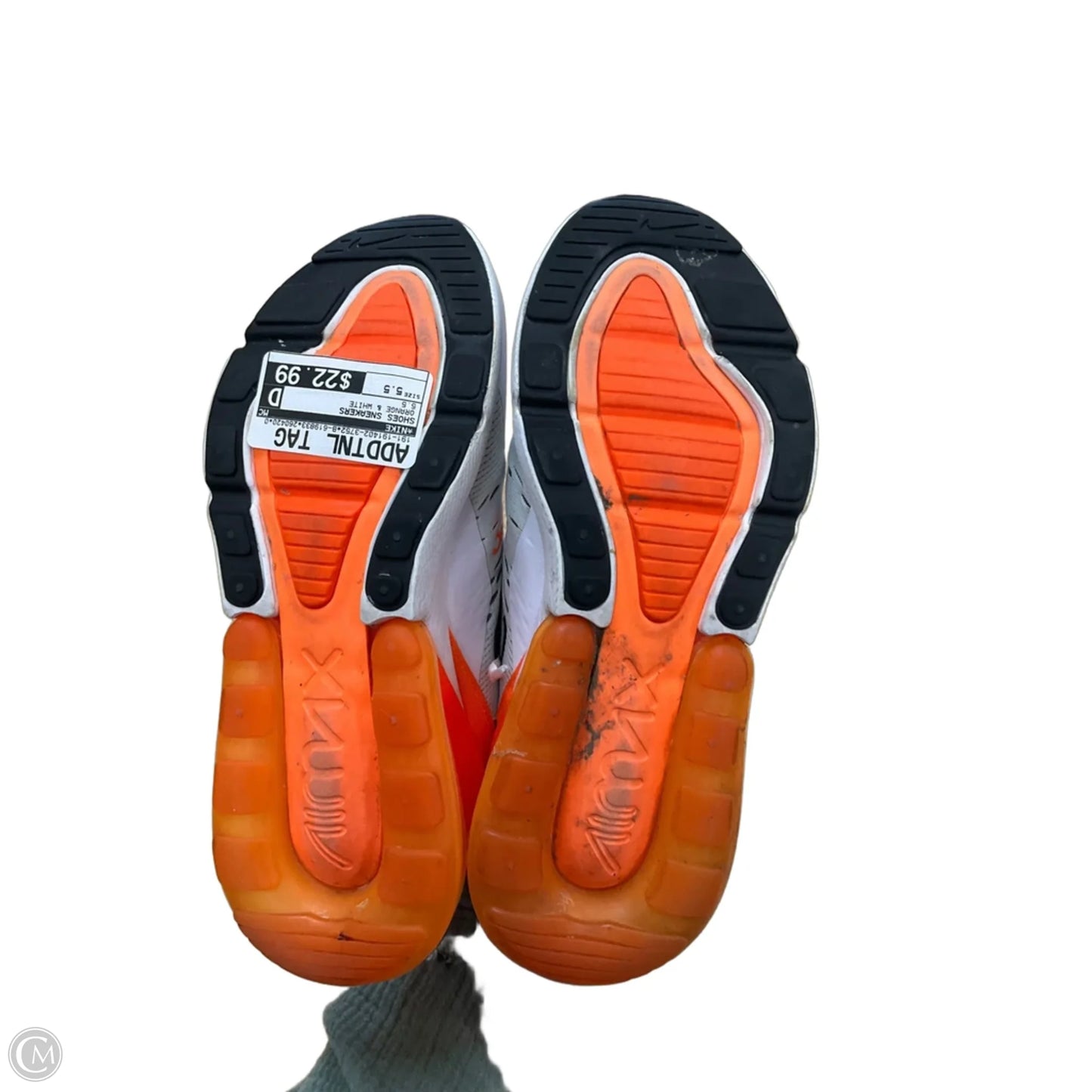 Shoes Sneakers By Nike In Orange & White, Size: 5.5