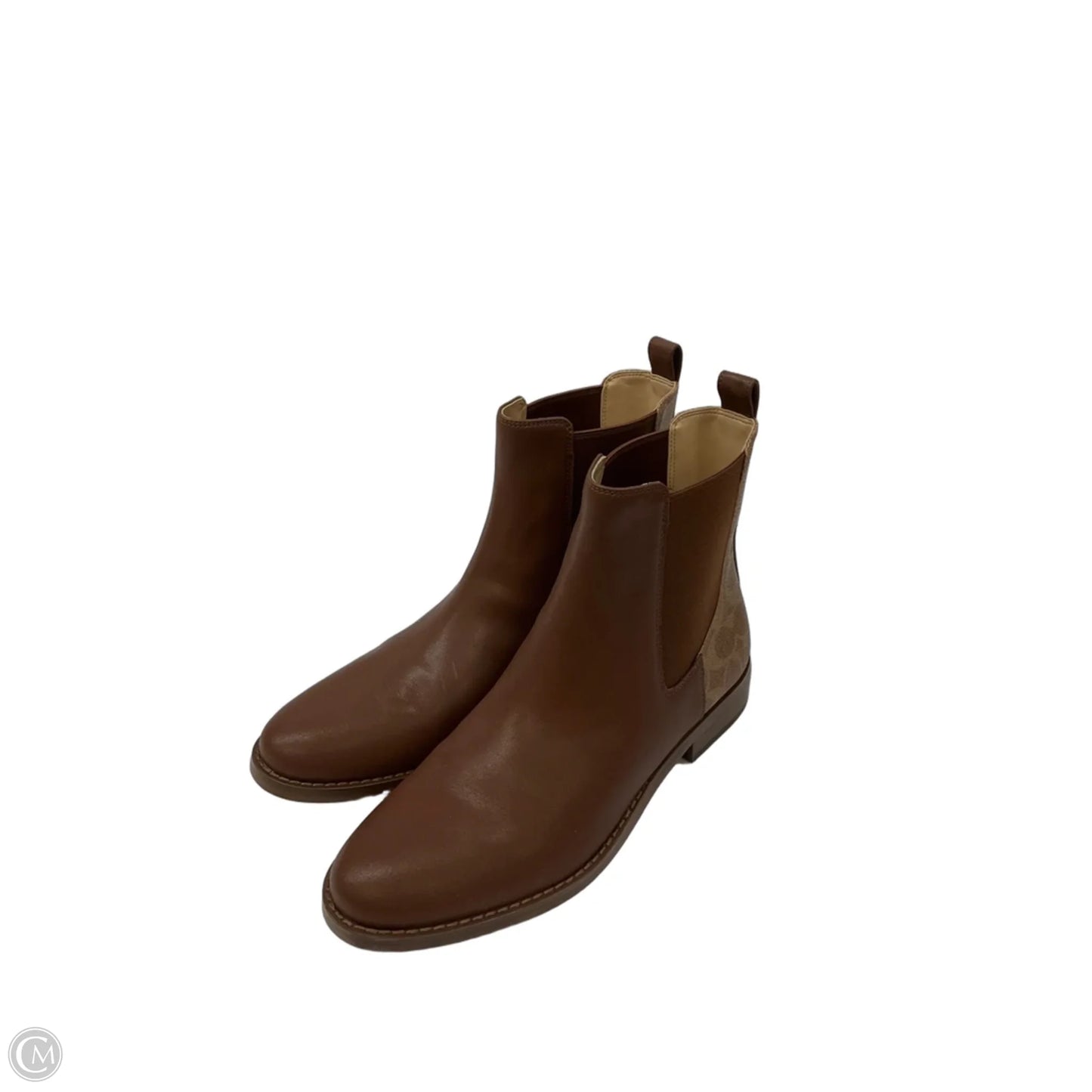 Boots Designer By Coach In Brown & Tan, Size: 9