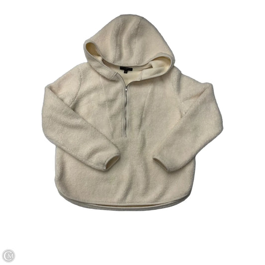 Sweatshirt Hoodie By Banana Republic In Cream, Size: M