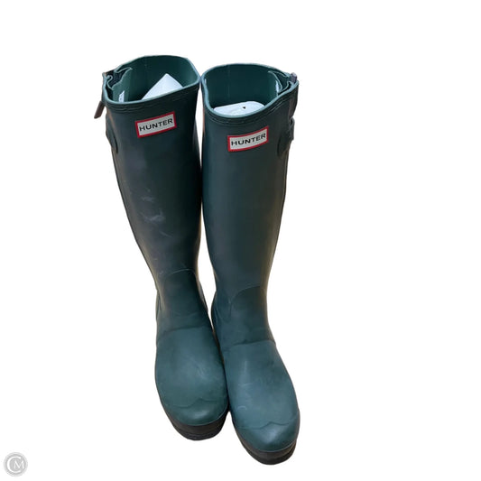 Boots Designer By Hunter In Green, Size: 9