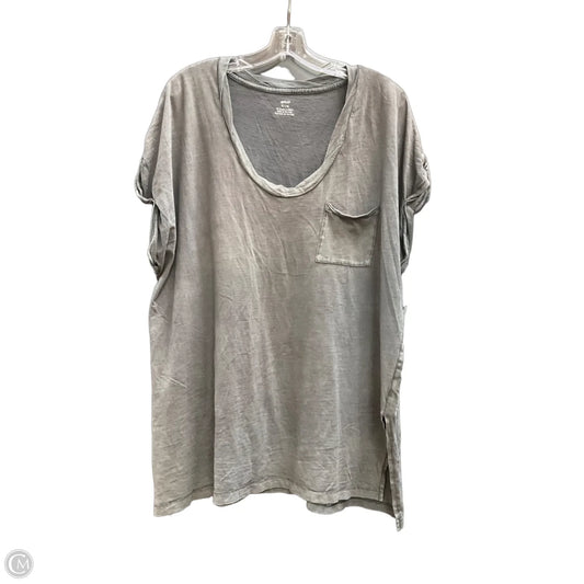 Top Short Sleeve By Aerie In Grey, Size: Xl