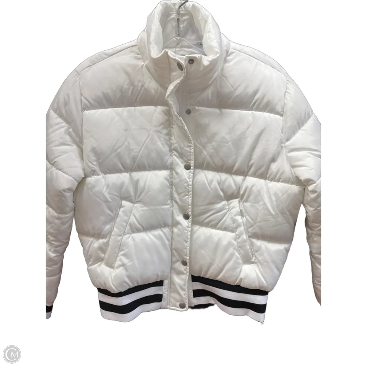 Jacket Puffer & Quilted By Clothes Mentor In White, Size: S