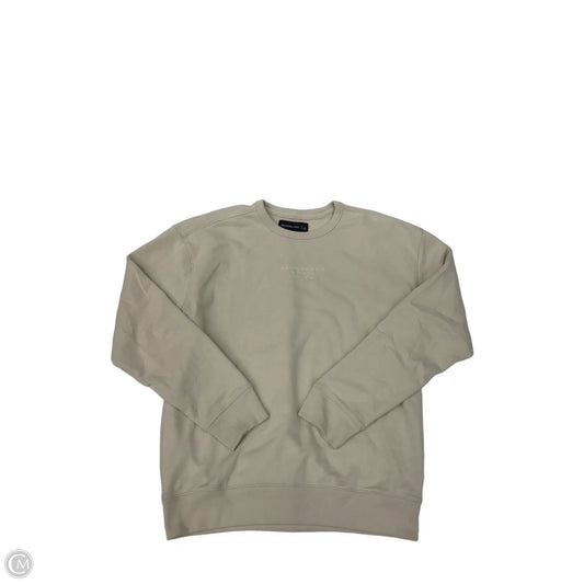 Sweatshirt Crewneck By Abercrombie And Fitch In Cream, Size: L