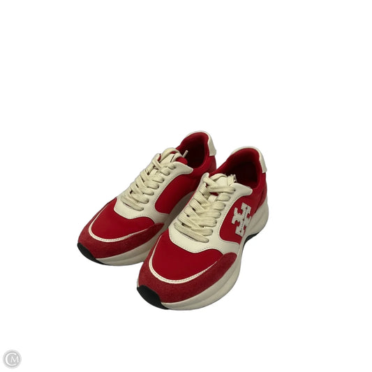 Shoes Designer By Tory Burch In Red & White, Size: 7.5