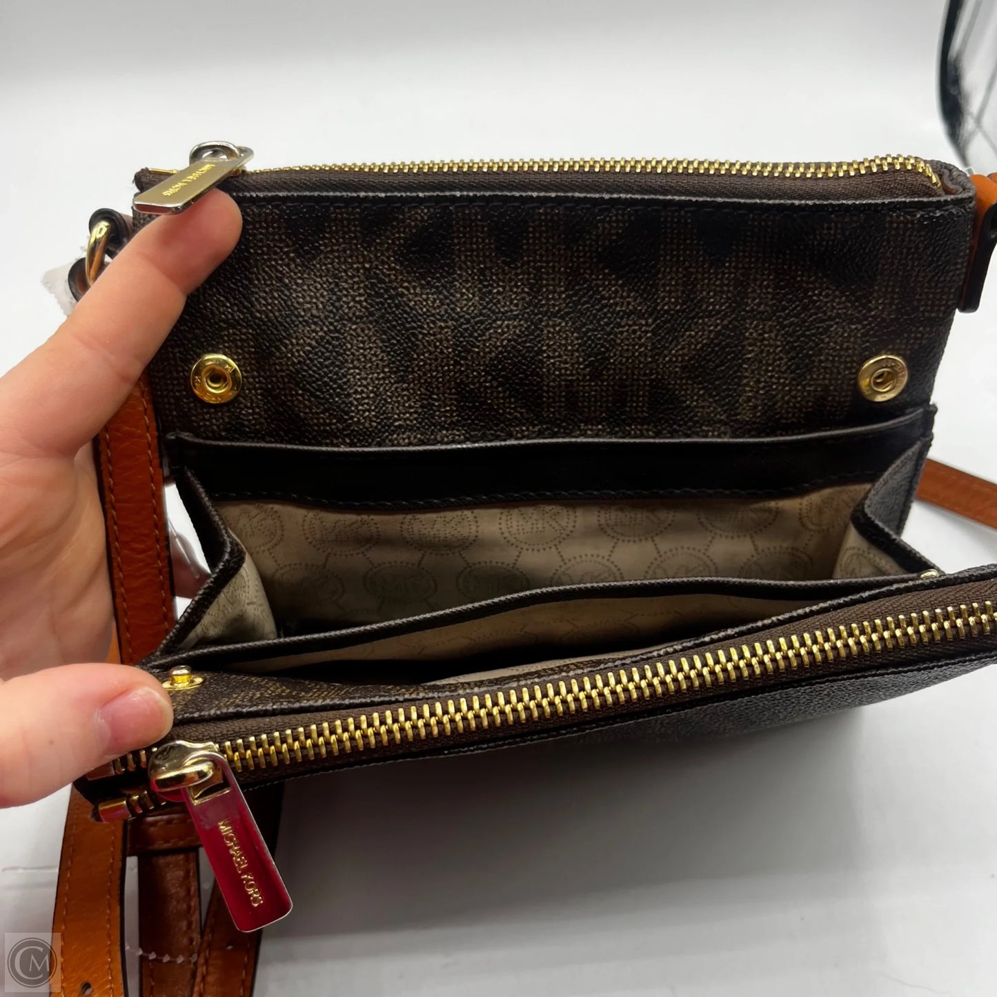 Crossbody Designer By Michael Kors, Size: Medium