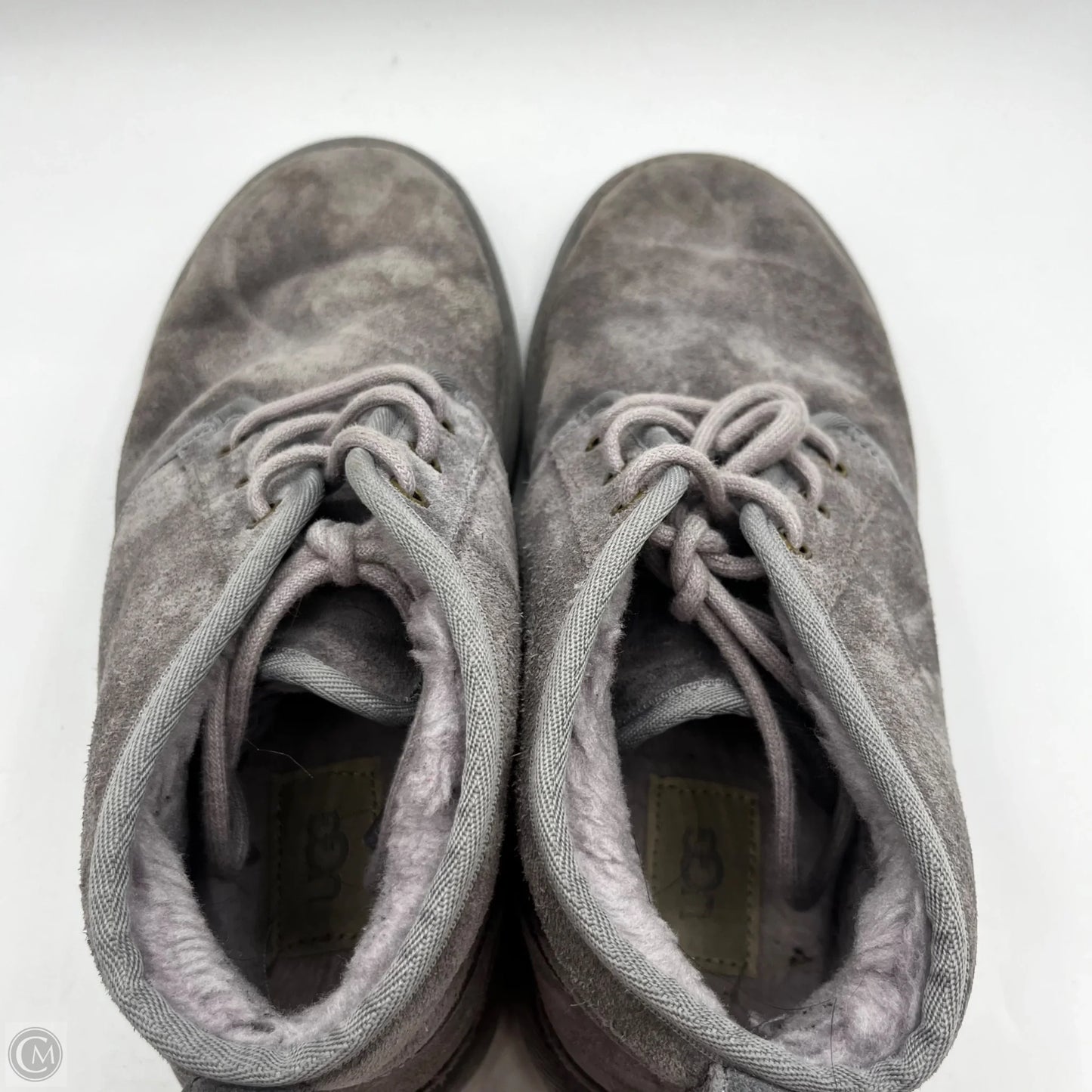 Boots Designer By Ugg In Grey, Size: 9