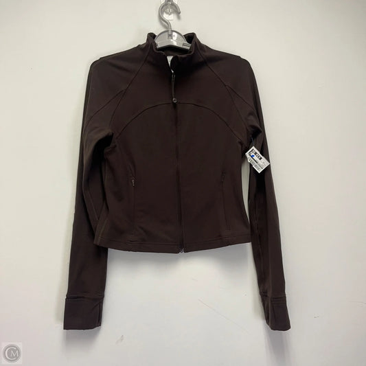 Athletic Jacket By Lululemon In Brown, Size: 10
