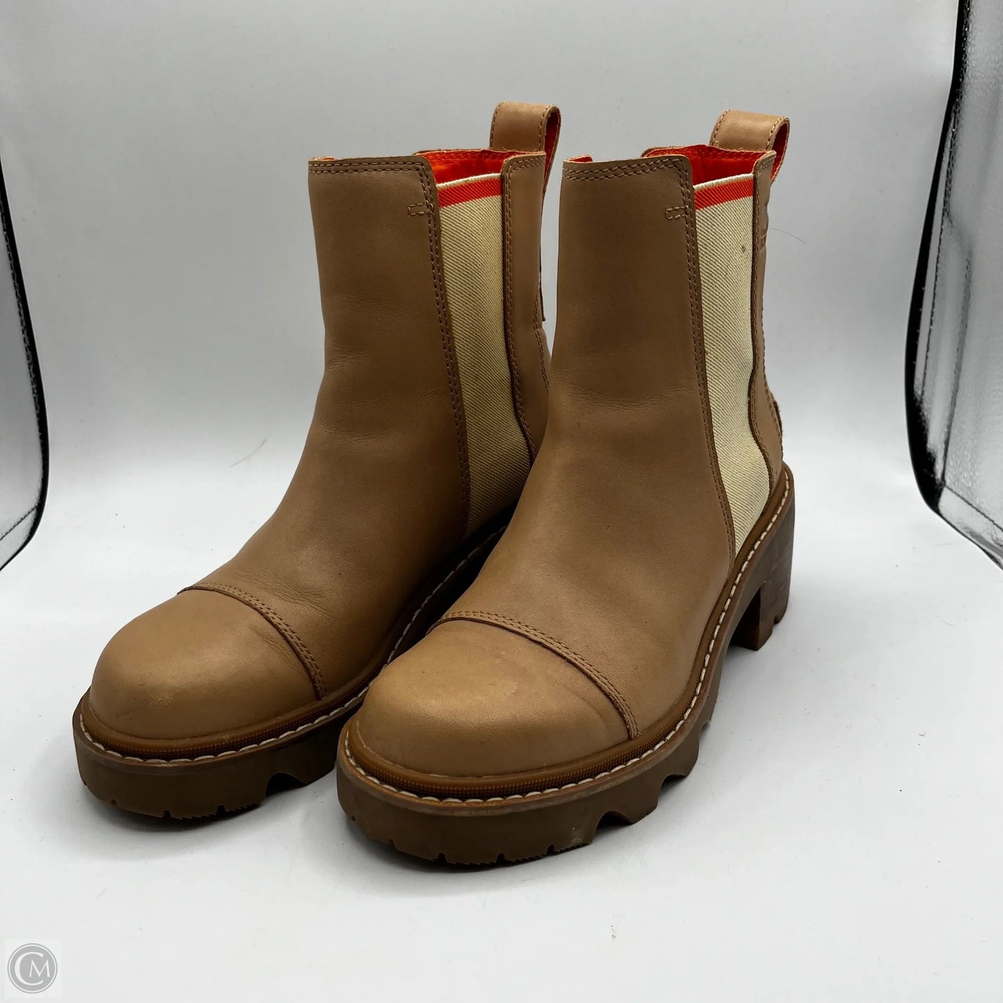 Boots Ankle Heels By Sorel In Brown, Size: 6