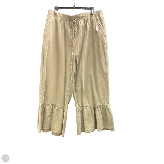 Pants Linen By Clothes Mentor In Green, Size: 2x