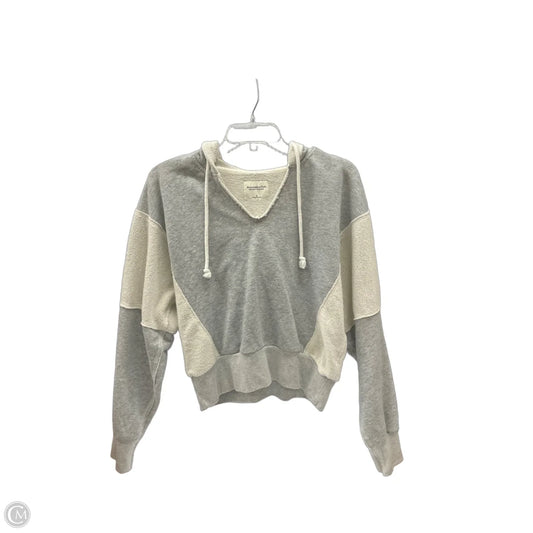 Sweatshirt Hoodie By Abercrombie And Fitch In Grey, Size: S
