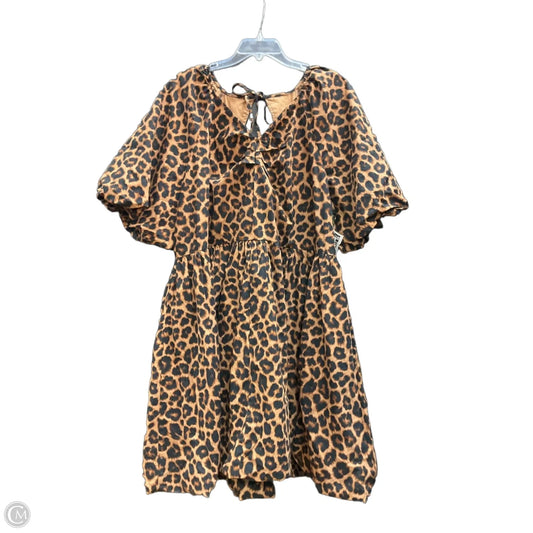 Dress Casual Short By Time And Tru In Animal Print, Size: 3x