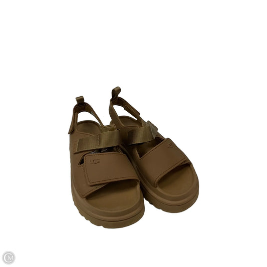 Sandals Designer By Ugg In Brown, Size: 6