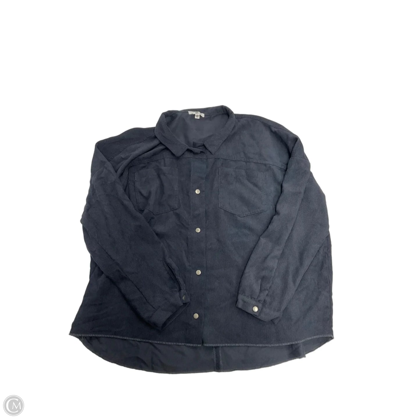 Jacket Shirt By Bp In Blue, Size: S