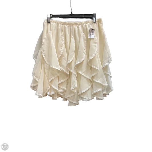 Skirt Midi By Clothes Mentor In White, Size: L