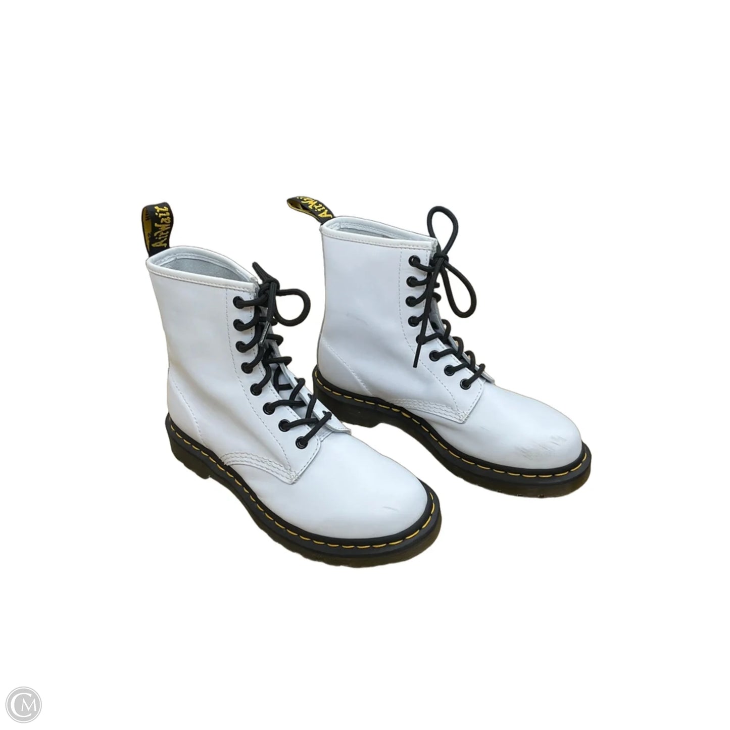 Boots Combat By Dr Martens In White, Size: 8