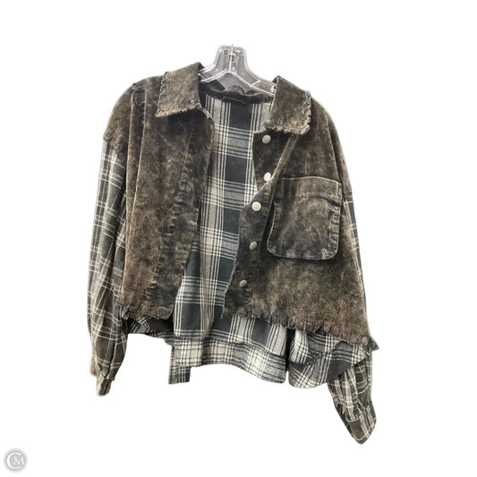 Jacket Other By Miss Me In Black & Brown, Size: S