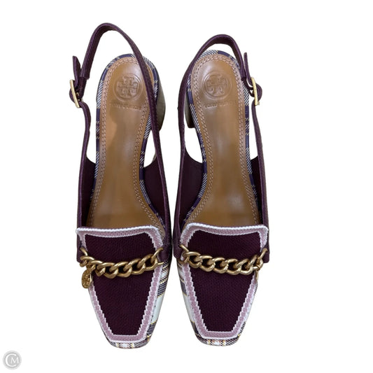 Shoes Designer By Tory Burch In Plaid Pattern, Size: 7