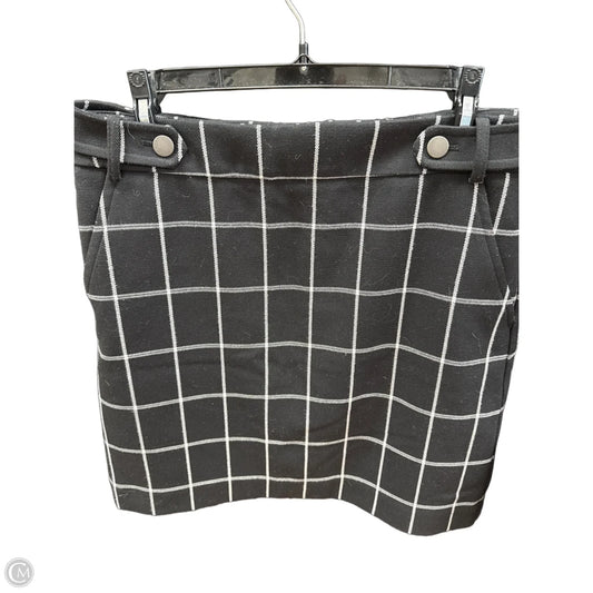 Skirt Midi By Loft In Black & White, Size: 6