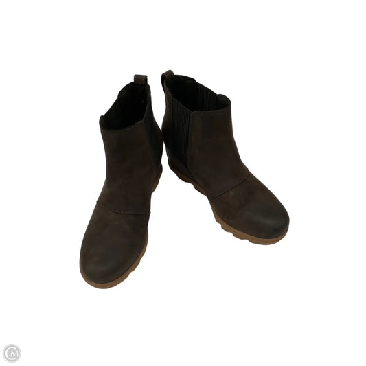 Boots Ankle Heels By Sorel In Brown, Size: 8