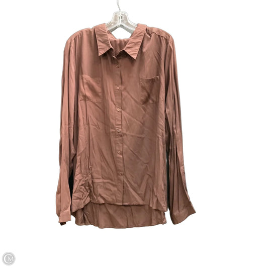 Top Long Sleeve Basic By Fashion Nova In Brown, Size: 3x