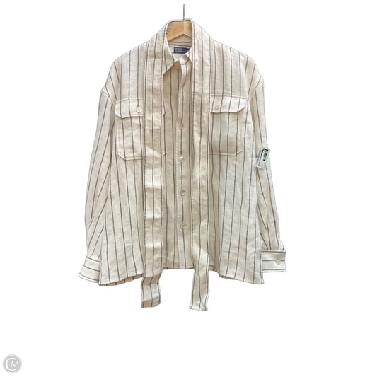 Top Long Sleeve By Polo Ralph Lauren In Striped Pattern, Size: M