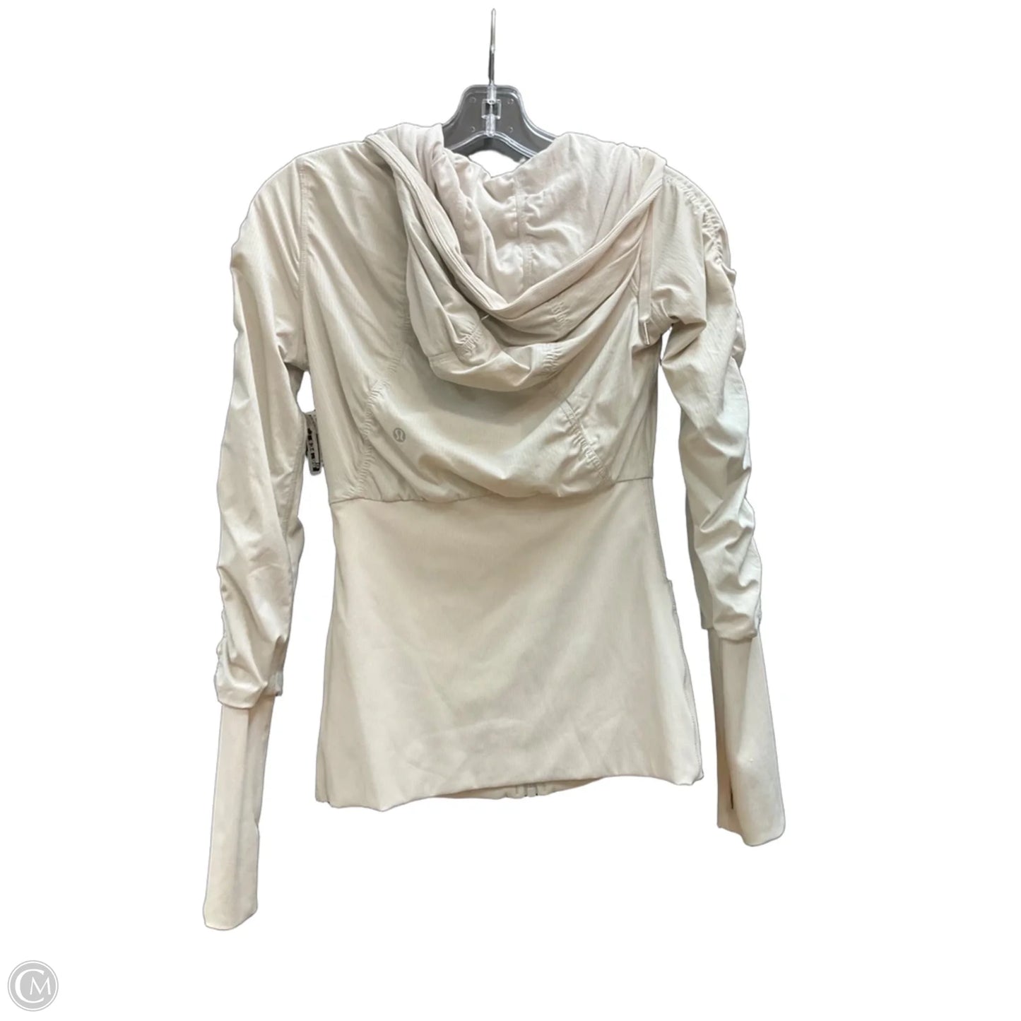Athletic Jacket By Lululemon In Cream, Size: S