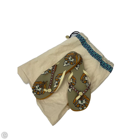 Sandals Designer By Tory Burch In Floral Print, Size: 8