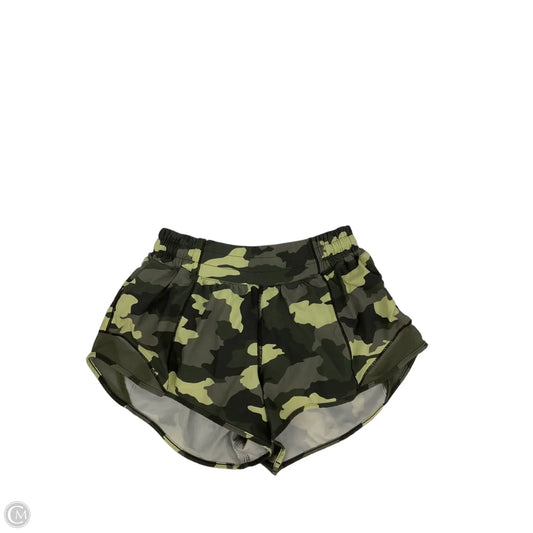 Athletic Shorts By Lululemon In Camouflage Print, Size: 4