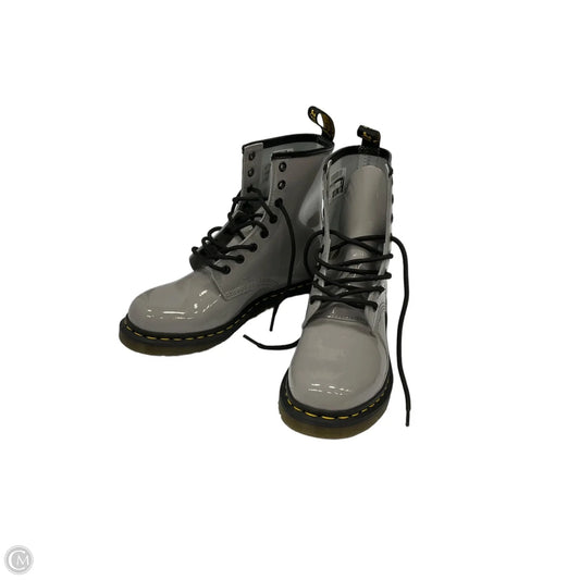 Boots Designer By Dr Martens In Silver, Size: 8