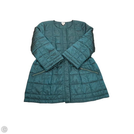 Coat Puffer & Quilted By J. Jill In Teal, Size: S