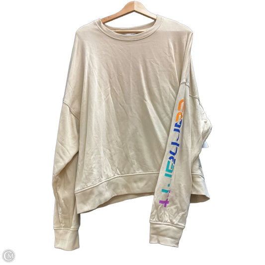 Sweatshirt Crewneck By Carhartt In Tan, Size: Xl