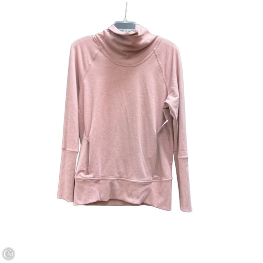Athletic Top Long Sleeve Collar By Lululemon In Pink, Size: 6