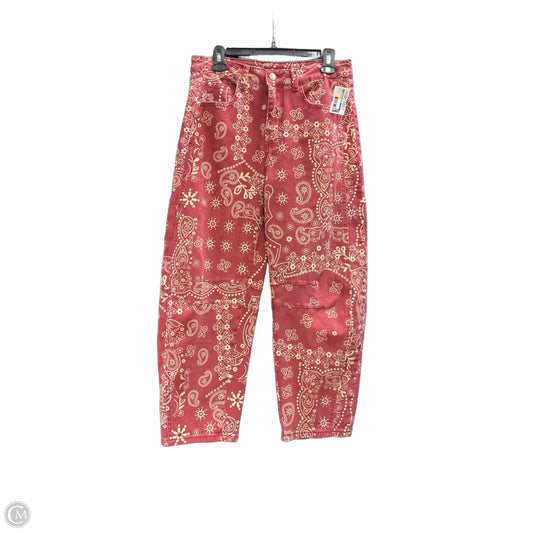 Jeans Wide Leg By Clothes Mentor In Red, Size: M