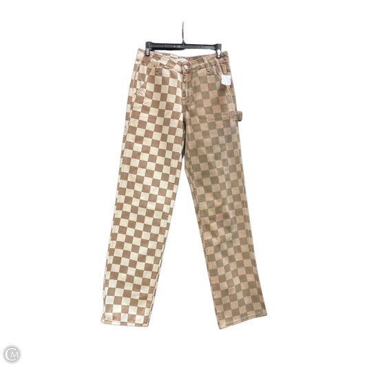 Jeans Straight By Pacsun In Brown & Cream, Size: 24