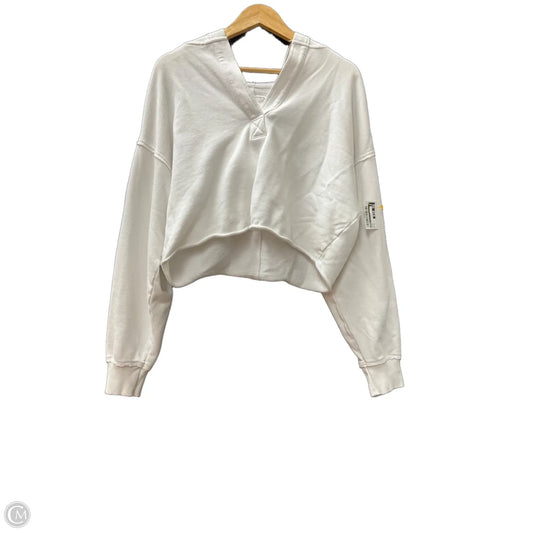 Sweatshirt Hoodie By Aerie In White, Size: M