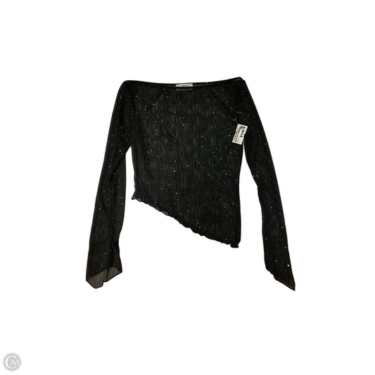 Top Long Sleeve By Clothes Mentor In Black & Silver, Size: M