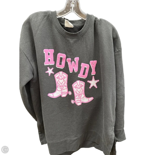Sweatshirt Collar By Clothes Mentor In Black, Size: L