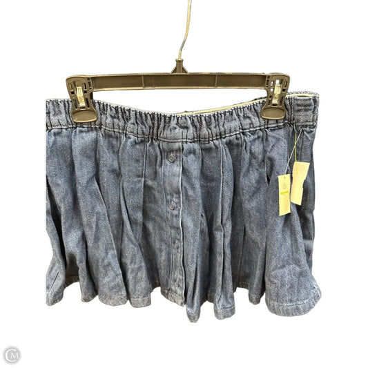 Skirt Midi By Offline In Blue Denim, Size: L