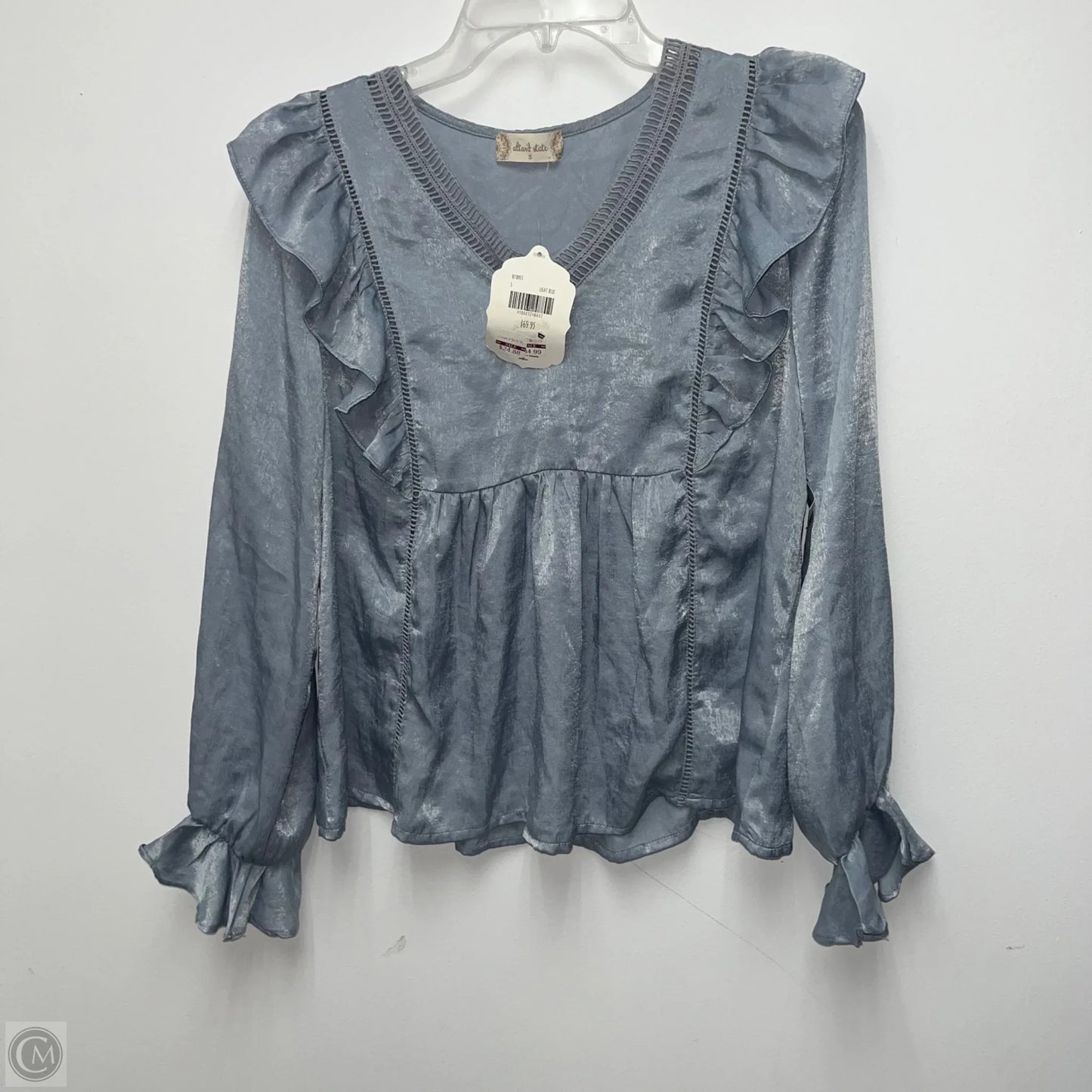 Top Long Sleeve By Altard State In Blue, Size: S