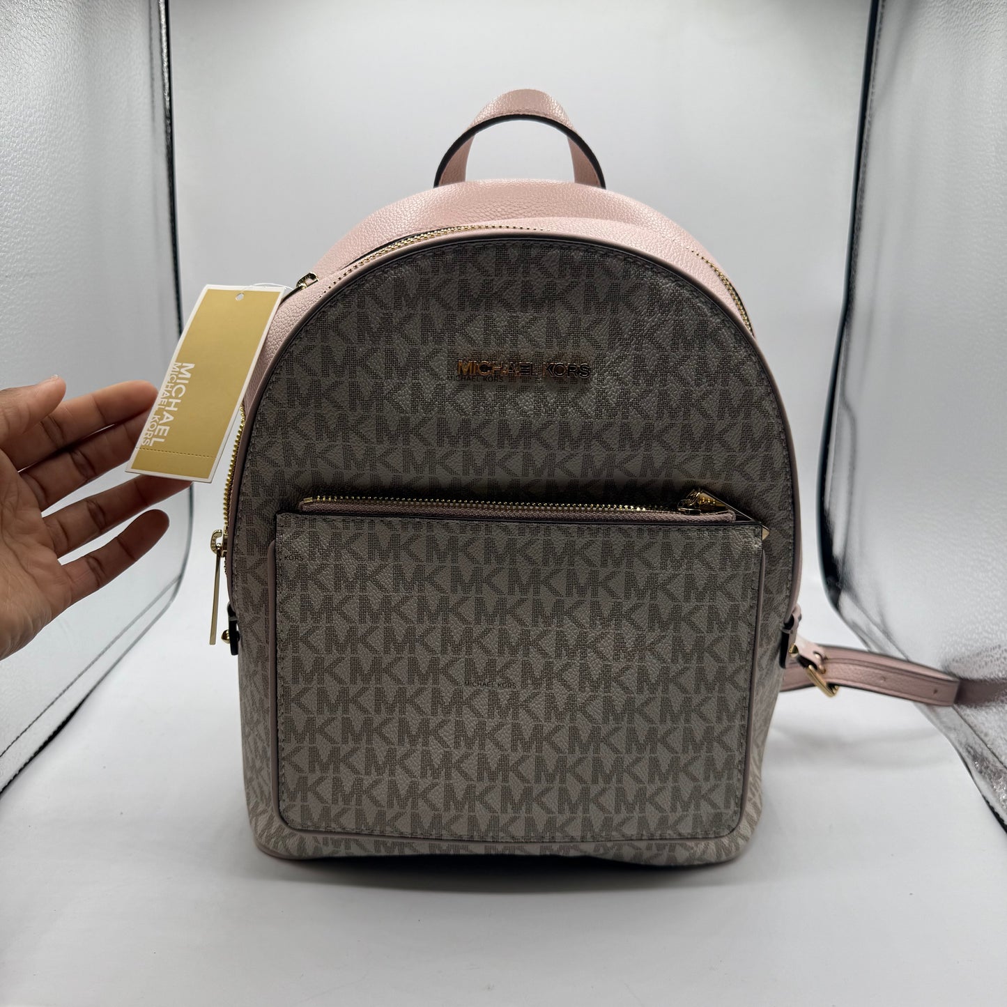 BACKPACK DESIGNER by MICHAEL KORS In GREY & PINK, Size: SMALL
