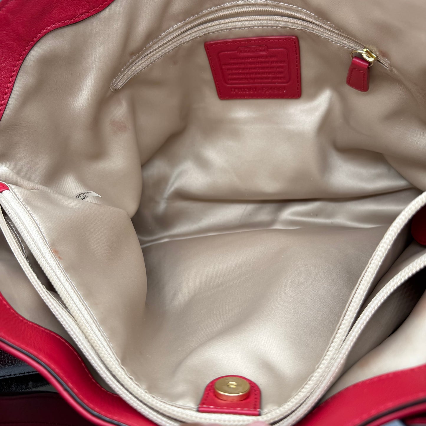 HANDBAG DESIGNER by COACH In RED, Size: MEDIUM