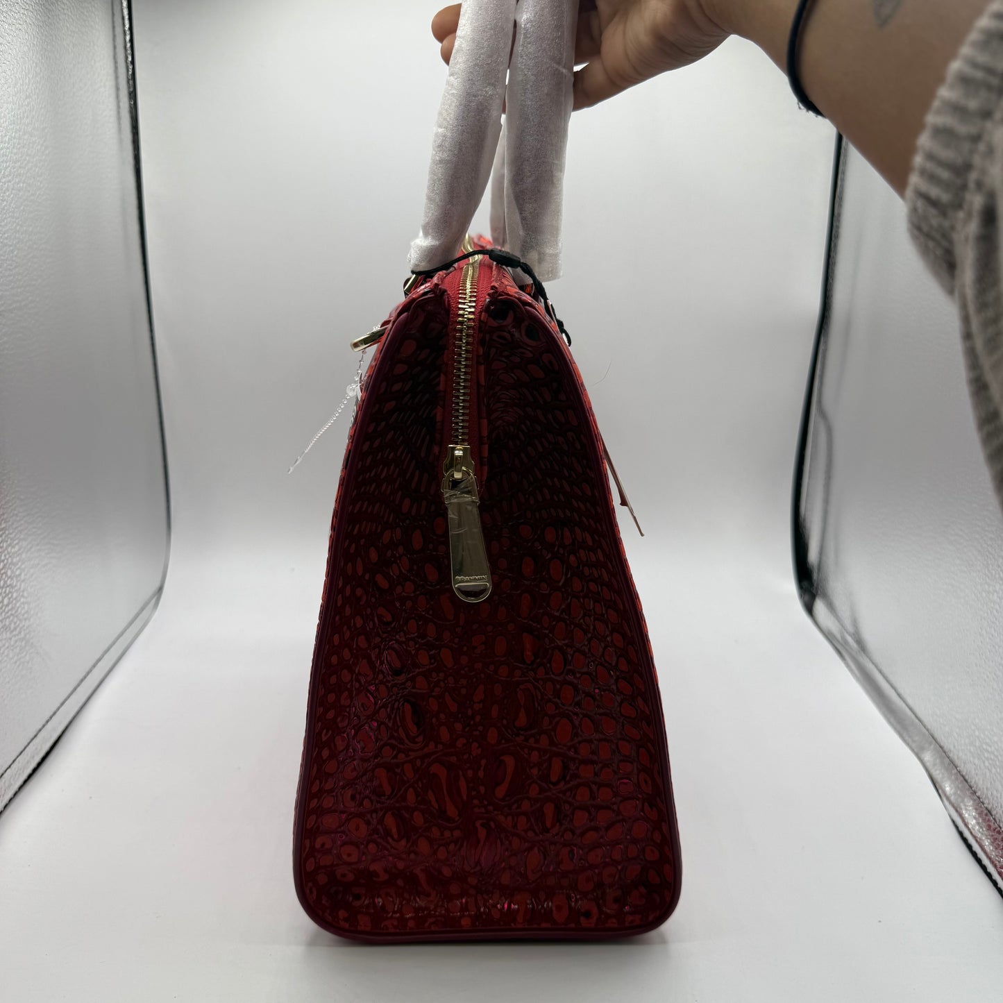 HANDBAG DESIGNER by BRAHMIN In RED, Size: LARGE