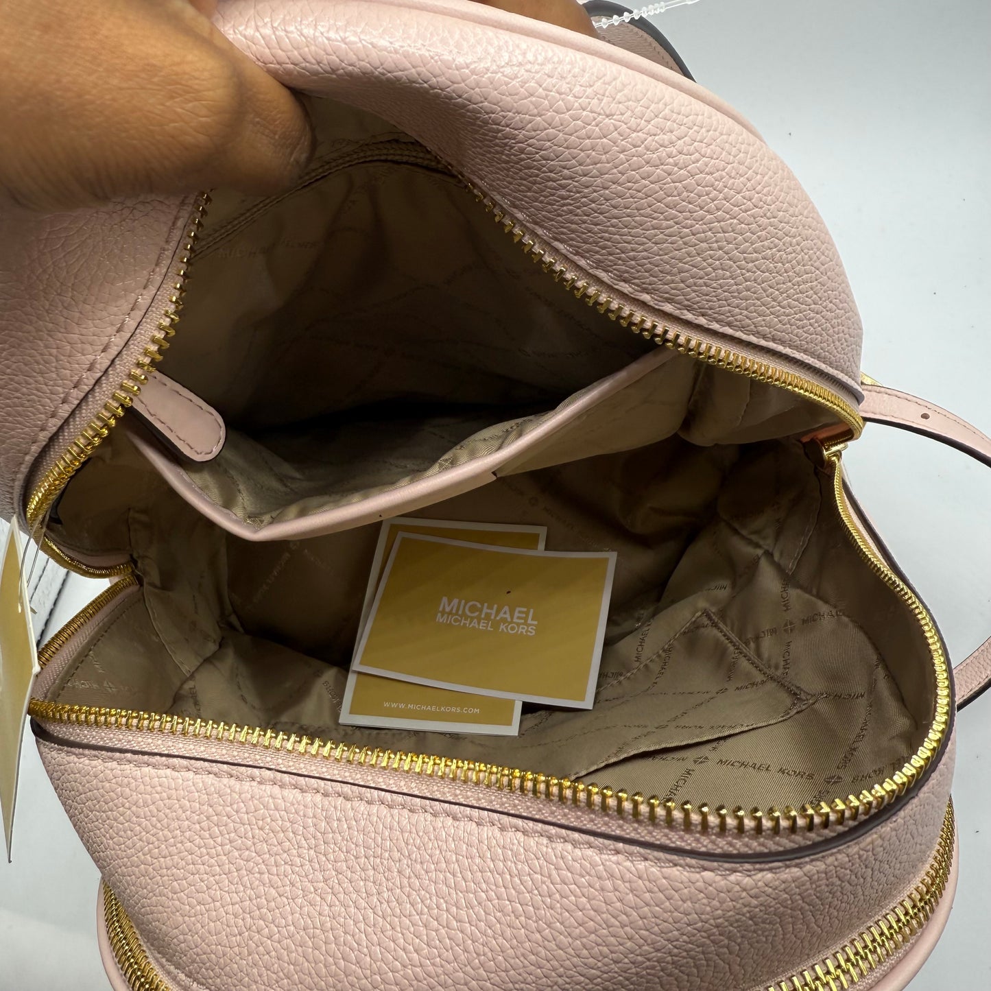 BACKPACK DESIGNER by MICHAEL KORS In GREY & PINK, Size: SMALL