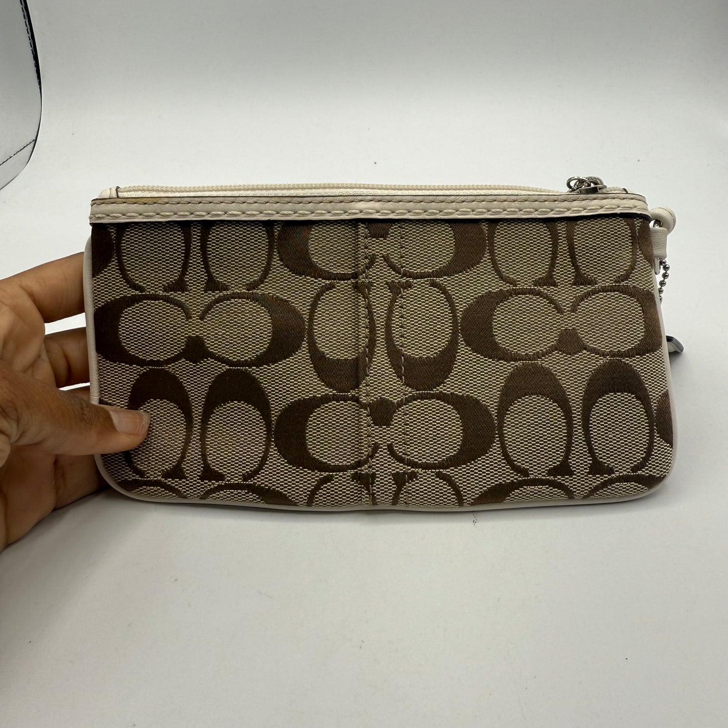 WRISTLET DESIGNER by COACH In BLUE & BROWN, Size: MEDIUM