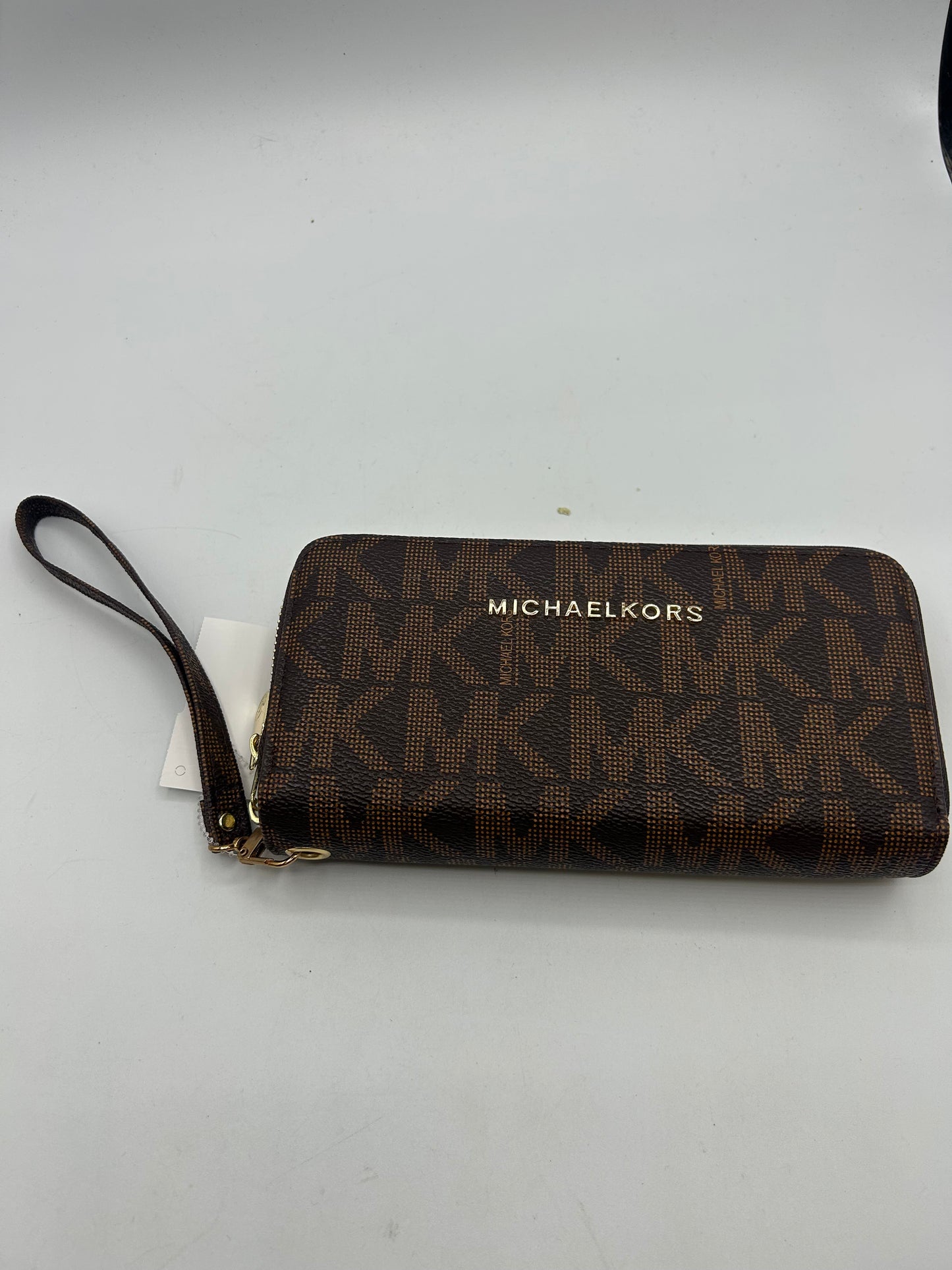WRISTLET DESIGNER by MICHAEL KORS In BROWN & GOLD, Size: MEDIUM